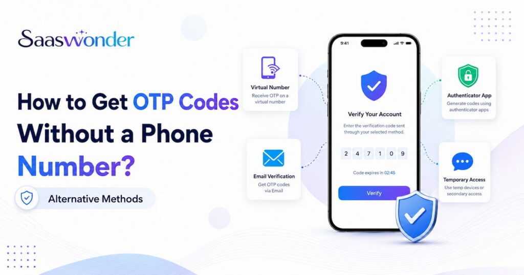 how to get otp codes without a phone number