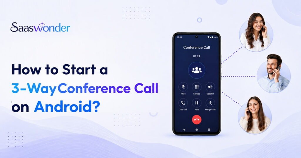 how to make a 3 way call on android