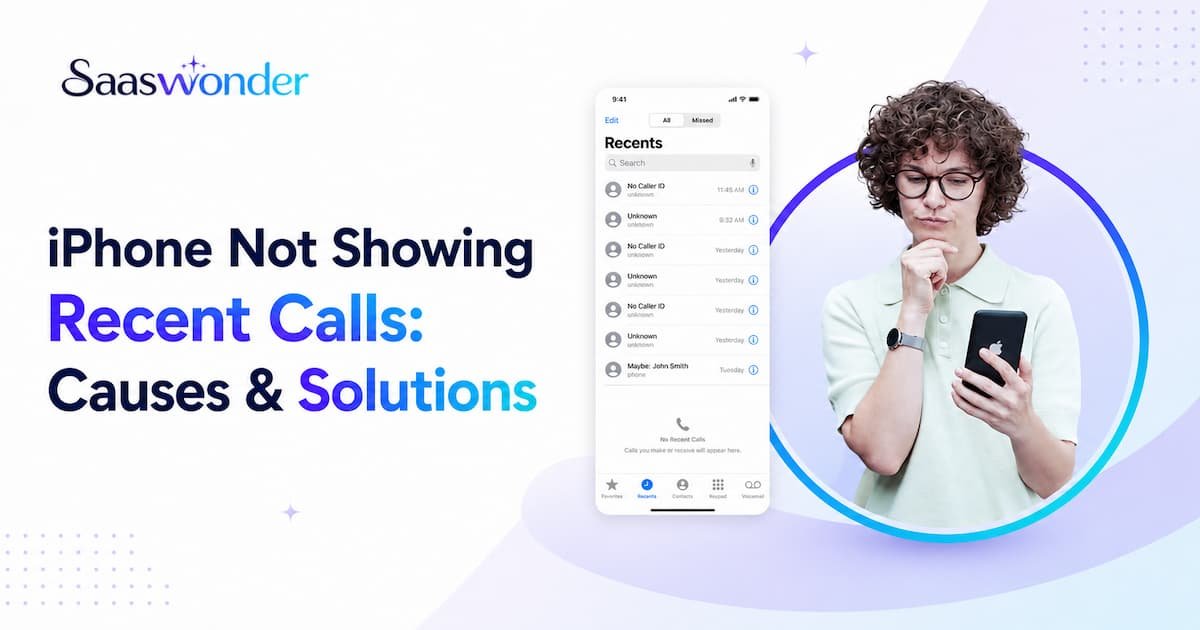 recent calls not showing on iphone